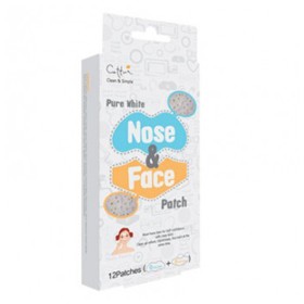 Cettua Clean&Simple Pure White NOSE & FACE-12 επιθέματα για αφαίρεση της λιπαρότητας και των μαύρων στιγμάτων από την μύτη και το πρόσωπο, 12 επιθέματα