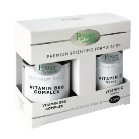 Power Health Promo Platinum Range Vitamin B50 Complex 30 κάψουλες + Δώρο Vitamin C 1000mg 20 κάψουλες