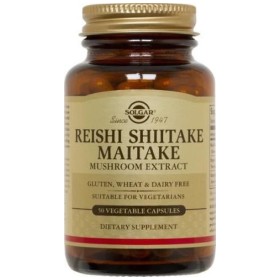Solgar Reishi Shiitake Maitake Mushroom Extract Ενίσχυση Aνοσοποιητικού 50 φυτικές κάψουλες