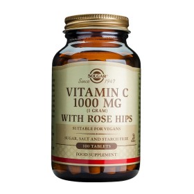 Solgar Vitamin C 1000mg with Rose Hips - Συμπλήρωμα Διατροφής Βιταμίνη C Για Ενίσχυση Του Ανοσοποιητικού 100 ταμπλέτες