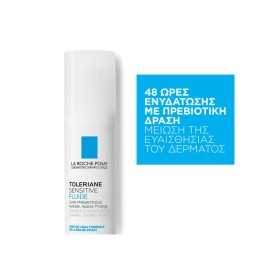 La Roche Posay Toleriane Sensitive Fluide, Λεπτόρρευστη Ενυδατική Κρέμα Προσώπου με Πρεβιοτικά 40ml