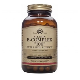 Solgar B- Complex 100 Συμπλήρωμα Διατροφής Για Την Υγεία Του Νευρικού Συστήματος & Του Δέρματος, 100 Φυτικές Κάψουλες