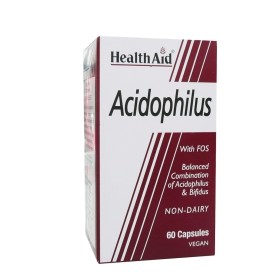 Health Aid Acidophilus Συμπλήρωμα Διατροφής με Προβιοτικά 100 Million & Πρεβιοτικά FOS για την Καλή Υγεία του Πεπτικού & Ανοσοποιητικού Συστήματος 60 Κάψουλες