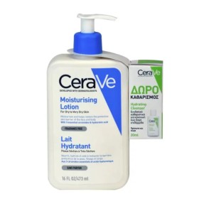 Cerave Promo Moisturizing Lotion Ενυδατικό Γαλάκτωμα Προσώπου και Σώματος 473 ml & Δώρο Hydrating Cleanser 20ml