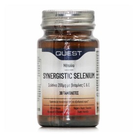 Quest Synergistic Selenium 200 μg Συμπλήρωμα Διατροφής Με Σελήνιο Για Αντιοξειδωτική Προστασία 30 ταμπλέτες