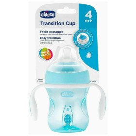 Chicco Transition Cup Ποτηράκι με Μαλακό Ρύγχος Σιλικόνης 4m+ Μπλε, 200ml