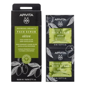 Apivita Express Beauty Scrub Προσώπου με Ελιά για Βαθιά Απολέπιση 2x8ml