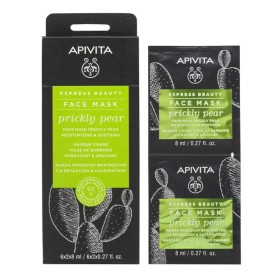 Apivita Express Beauty Face Mask Prickly Pear Μάσκα Προσώπου με Φραγκόσυκο για Ενυδάτωση & Καταπράυνση 2x8ml