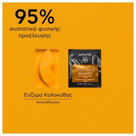 Apivita Express Beauty Face Mask Pumpkin Μάσκα Προσώπου με Κολοκύθα για Αποτοξίνωση 2x8ml – φωτογραφία 2