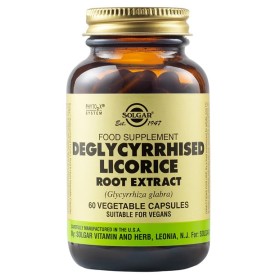 Solgar Deglycyrrhised Licorise Root Extract Συμπλήρωμα Διατροφής Γλυκόριζας Χρήσιμο Σε Περιπτώσεις Πεπτικών Προβλημάτων 60 φυτικές κάψουλες