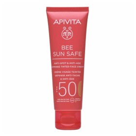 Apivita Bee Sun Safe Κρέμα Προσώπου Κατά των Πανάδων & των Ρυτίδων με Χρώμα Golden SPF50, 50ml