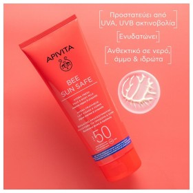 Preview 5 of Apivita Bee Sun Safe Ενυδατικό Αντιηλιακό Γαλάκτωμα για Πρόσωπο & Σώμα SPF50 Hydra Fresh Face & Body 200ml