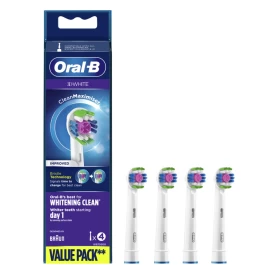 Oral-B 3D White Clean Maximiser Ανταλλακτικές Κεφαλές Ηλεκτρικής Οδοντόβουρτσας, 4τεμ