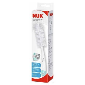Nuk Βούρτσα Καθαρισμού Μπιμπερό 2 σε 1 + Ενσωματωμένο Βουρτσάκι για Θηλές Σιέλ 1τμχ