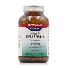 Quest Omega 3 Fish Oil Concentrate 1000mg Συμπλήρωμα Διατροφής 60caps+30caps