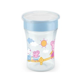 Nuk Magic Cup Peppa Pig με Χείλος και Καπάκι Γαλάζιο περιστρεφόμενο για 8m+ 230ml