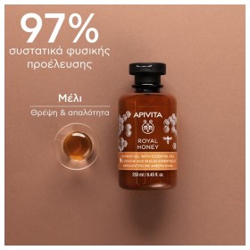 Apivita Royal Honey Shower Gel Κρεμώδες Αφρόλουτρο με Αιθέρια Έλαια & Μέλι 250ml – φωτογραφία 3