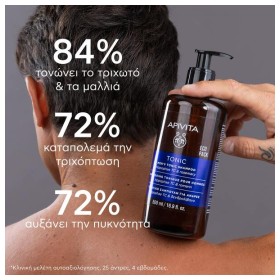 Apivita Men's Tonic Hippophae TC & Rosemary Σαμπουάν κατά της Τριχόπτωσης για Όλους τους Τύπους Μαλλιών 500ml – φωτογραφία 3