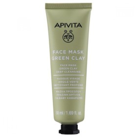 Apivita Face Mask Green Clay Μάσκα Για Βαθύ Καθαρισμό Με Πράσινη Άργιλο 50ml