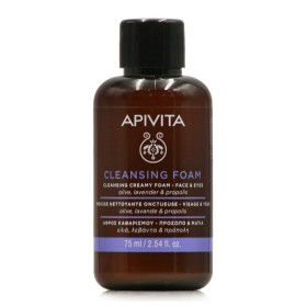 Apivita Cleansing Foam Mini Κρεμώδης Αφρός Καθαρισμού Για Πρόσωπο & Μάτια Με Ελιά & Λεβάντα 75ml
