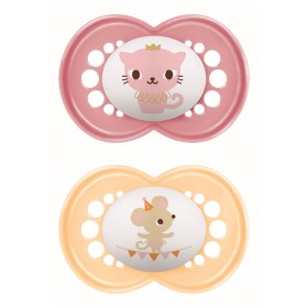 Mam Πιπίλες Καουτσούκ 16+ μηνών Original Ροζ/Μπεζ 2τμχ