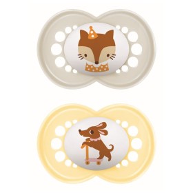 Mam Πιπίλα Original Καουτσούκ (Latex) 16+ μηνών Χρώμα Γκρι/Μπεζ 2τμχ