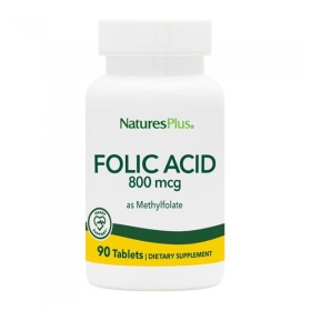 Nature's Plus Folic Acid Φυλλικό Οξύ 800mcg 90tabs