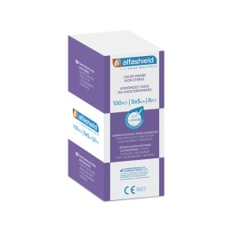 Alfashield Μη Αποστειρωμένη Γάζα 8ply 5x5cm 100 τεμάχια