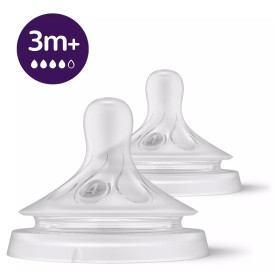 Philips Avent Natural Response Θηλή Σιλικόνης 3m+, 2τεμ