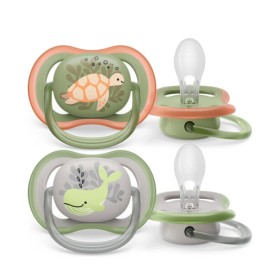 Philips Avent Ultra Air Πιπίλες Σιλικόνης 6-18m Χελώνα/Φάλαινα 2τμχ