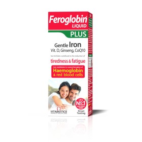 Vitabiotics Feroglobin Liquid Plus Gentle Iron, Vit D, Ginseng, CoQ10 200ml