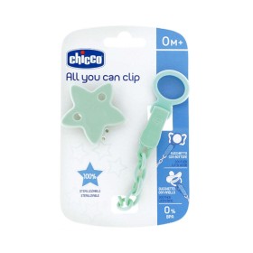 Chicco Κλιπ Πιπίλας Με Αλυσίδα Αστέρι Πράσινο