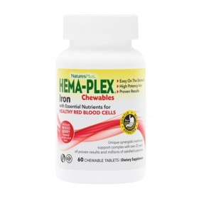 Natures Plus Hema Plex Iron Σίσηρος 60 Μασώμενες Ταμπλέτες