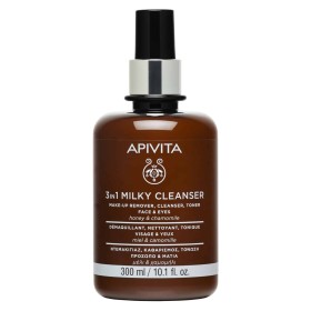 Apivita 3 in 1 Milky Cleanser for Face & Eyes, Γαλάκτωμα Καθαρισμού 3 σε 1 για Πρόσωπο & Μάτια με Μέλι και Χαμομήλι 300ml