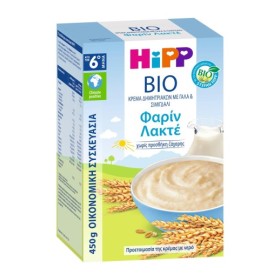 Hipp Bio Φαρίν Λακτέ Κρέμα Δημητριακών με Γάλα & Σιμιγδάλι 450gr