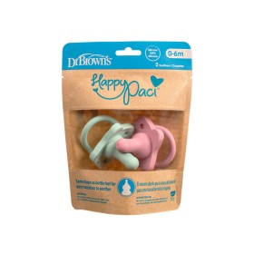 Dr. Brown's Πιπίλες Όλο Σιλικόνη για 0-6 μηνών Ροζ/Πράσινη 2τμχ