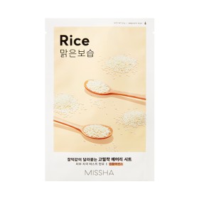 Missha Airy Fit Rice Sheet Mask Μάσκα Προσώπου για Λάμψη & Λείανση, 1τεμ