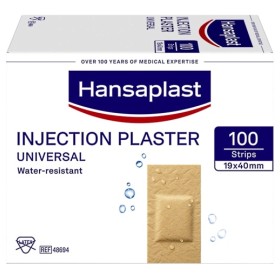 Hansaplast Αδιάβροχα Αυτοκόλλητα Επιθέματα Universal Injection Plaster 40x19mm 100τμχ
