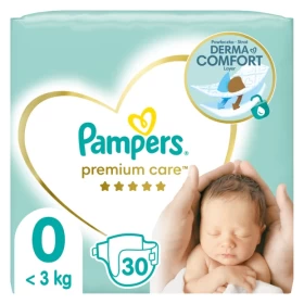 Pampers Premium Care Value Pack No.0 (Premature) 1-2.5 kg Βρεφικές Πάνες, 30 τεμάχια