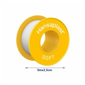 Hansaplast Αυτοκόλλητη Επιδεσμική Ταινία Soft  2,5cm x 5m 1τμχ – φωτογραφία 2