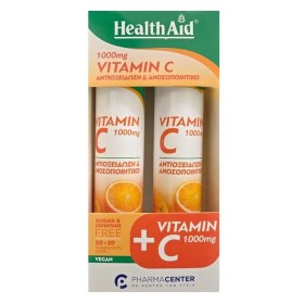 Health Aid Promo Vitamin C1000mg Αναβράζοντα Δισκία Πορτοκάλι & ΔΩΡΟ Vitamin C1000mg Αναβράζοντα Δισκία Πορτοκάλι 20+20tabs