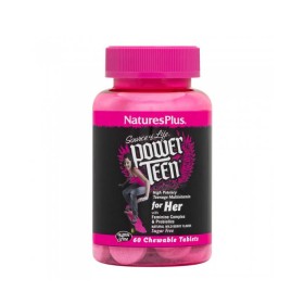 Nature's Plus Power Teen For Her Συμπλήρωμα Διατροφής Κοριτσιών για την Υγεία του Ουροποιητικού 60 Μασώμενες Ταμπλέτες