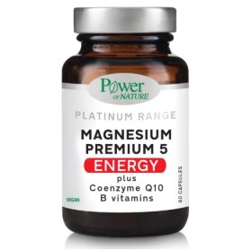 Power Health Power of Nature Platinum Range Magnesium Premium 5 Energy Συμπλήρωμα Διατροφής με Μαγνήσιο για Ενέργεια 60 Κάψουλες