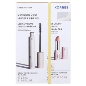 Korres Color Essentials Eyes & Lips, Σετ με Μάσκαρα Black 01 13ml & Κραγιόν 13 Nude Pink 3gr