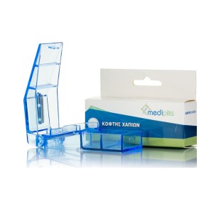 Medipills Θήκη Χαπιών με Κόφτη σε Μπλε χρώμα, 1τμχ