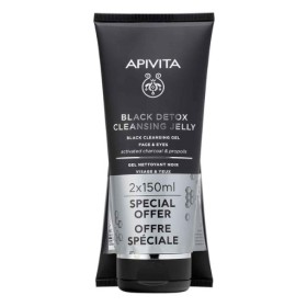 Apivita Promo Black Detox Duo Gel Καθαρισμού για Πρόσωπο & Μάτια, 2x150ml