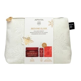 Apivita Promo Beevine Elixir με Αντιρυτιδική Κρέμα Πλούσιας Υφής για Σύσφιξη & Lifting, 50ml & Δώρο Ορός Σύσφιξης, 10ml, Κρέμα για Μάτια & Χείλη, 1.5ml & Νεσεσέρ, 1τεμ, 1σετ
