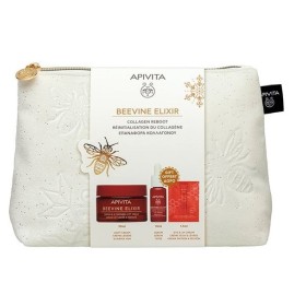 Apivita Promo Beevine Elixir με Αντιρυτιδική Κρέμα Ελαφριάς Υφής για Σύσφιξη & Lifting, 50ml & Δώρο Ορός Σύσφιξης, 10ml, Κρέμα για Μάτια & Χείλη, 1.5ml & Νεσεσέρ, 1τεμ, 1σετ