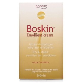 Boderm Boskin Emolient Cream Μαλακτική Κρέμα Σώματος για την Περιποίηση του Ξηρού Δέρματος, 500 ml