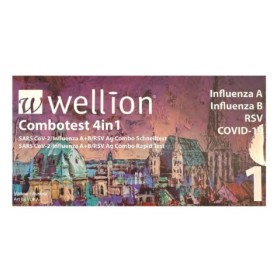 Wellion Combo 4in1 Sars-CoV-2, Influenza A+B & RSV Ag Rapid Test 1 Τεμάχιο